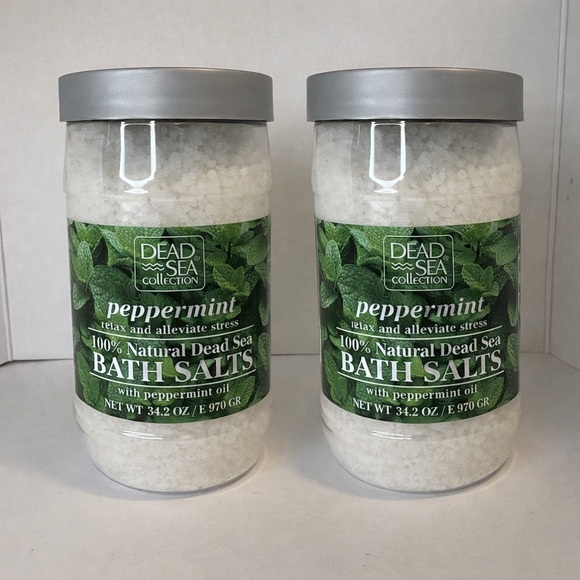 Dead Sea Collection Peppermint Bath Salts 34.2 oz Jar (2 Pack) - Picture 1 of 4